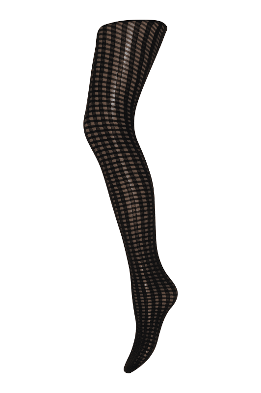 Sneaky Fox tights - Wendy strømpebuks med tern I Sort