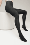 Sneaky Fox tights - Love you strømpebuks med cashmere uld I Grå melange