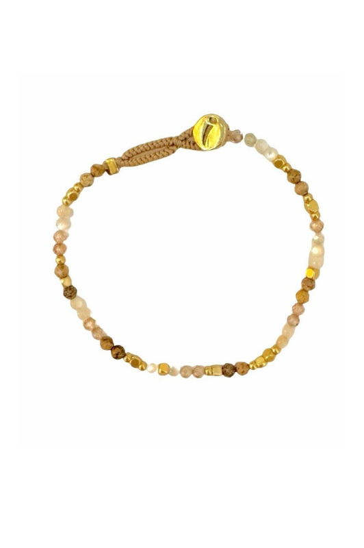 Ibu jewels armbånd I Lulu mix af brune perler I Dresslab