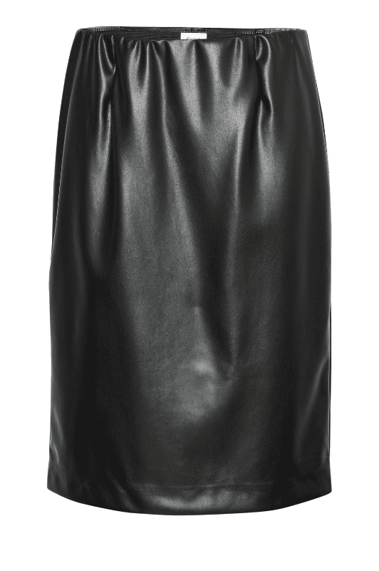 Saint Tropez Dowie skirt | Nederdel i sort læderlook