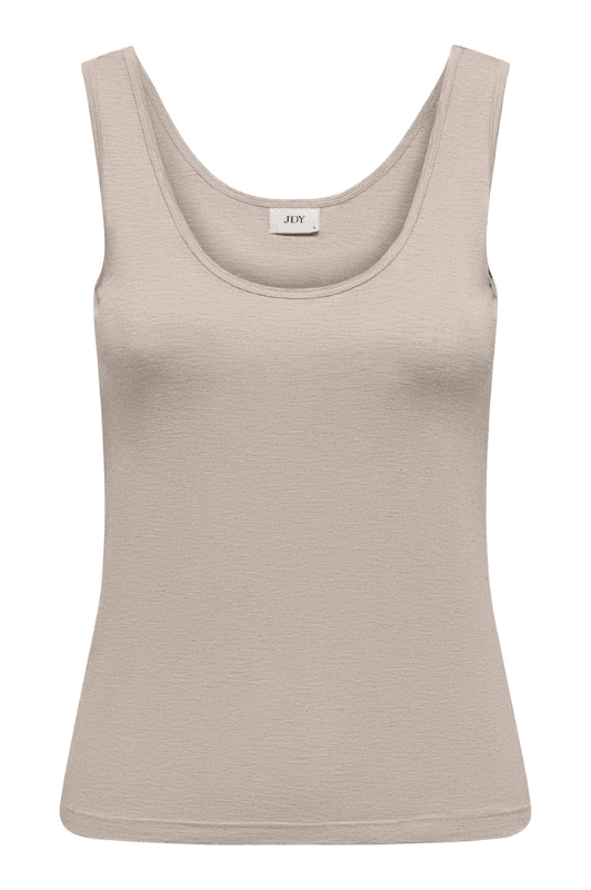 JDY Mila Tank top | Lys sandfarvet tank top med rund hals
