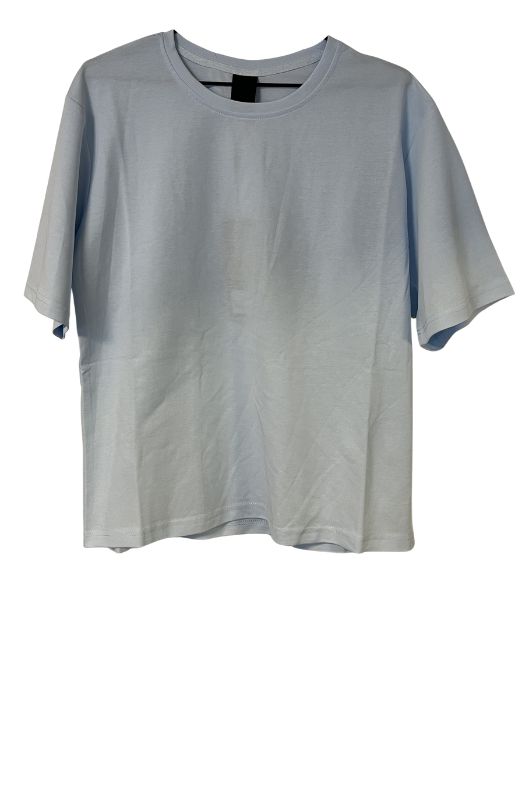 Luxzuz Boxy t-shirt I Klassisk t-shirt i bomuldsmix i lyseblå