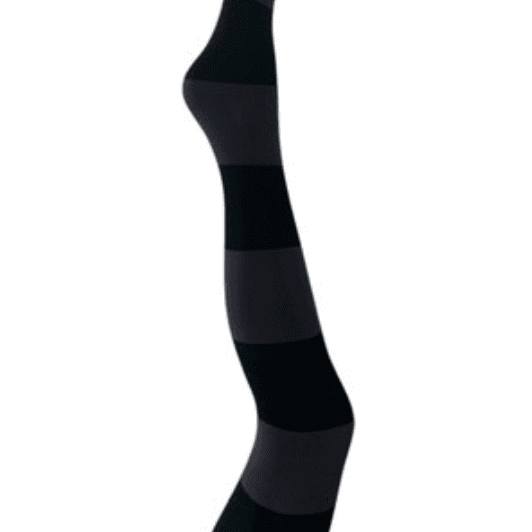 A MOÍ Inge Wide stripe | Strømpebuks grå & Sort | Perfekt under kjolen