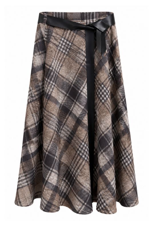 Marc Lauge Check skirt I Ternet jersey nederdel