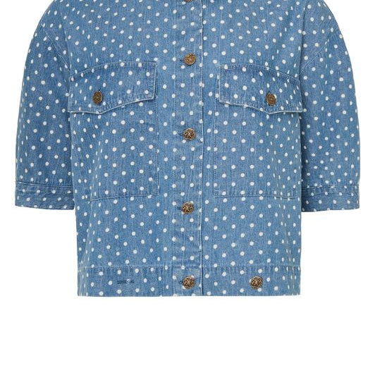 Ofelia Gaia jacket I Kortærmet denimjakke med prikker I Dresslab