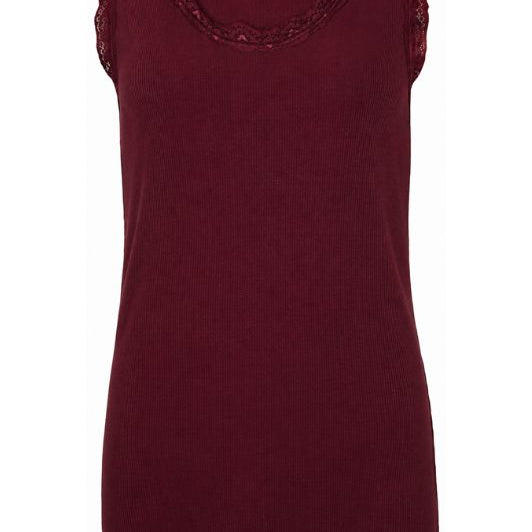 Ofelia Issa Top | Ribbet blondetop bordeaux