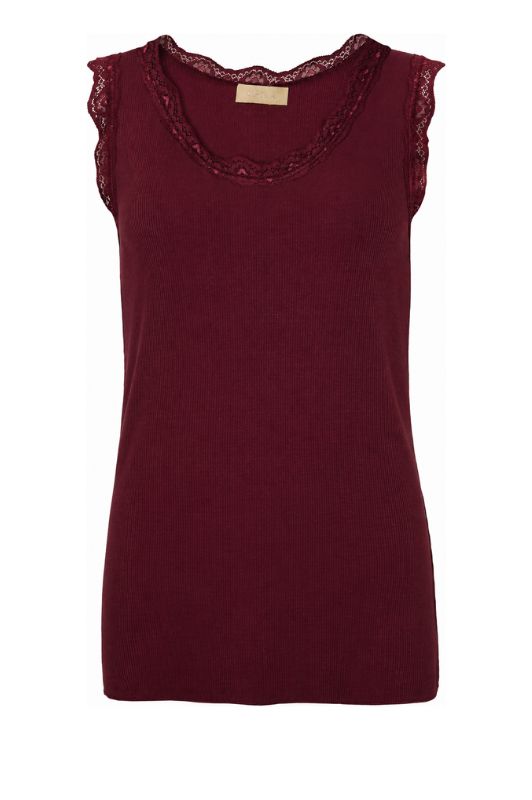 Ofelia Issa Top | Ribbet blondetop bordeaux
