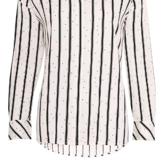Ofelia Svana bluse | Flot viskose bluse i sort hvid print
