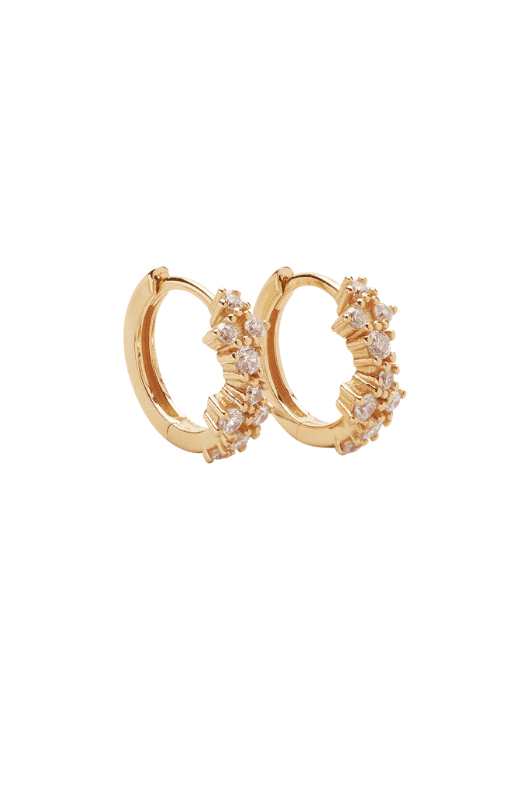Sparv Petite Twilight ørering I Smukke hoops med sirkoner I 18K guld