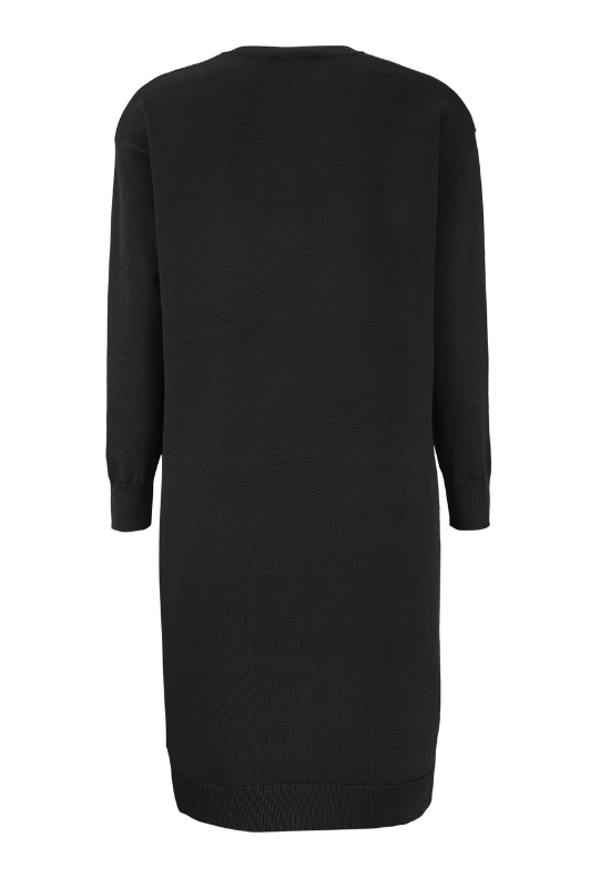Soft Rebels Lea dress | Strikkjole med v-hals sort