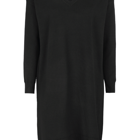 Soft Rebels Lea dress | Strikkjole med v-hals sort
