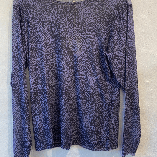 Ofelia Gladis Blouse | Meshbluse | Lilla animalprint