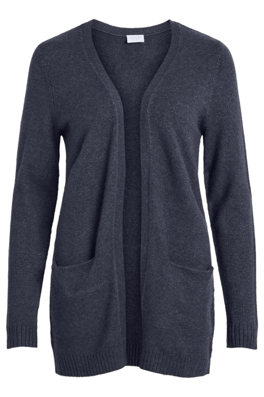 VILA Viril Cardigan kort | Lækker blød strikcardigan i klassisk marineblå | Bestseller