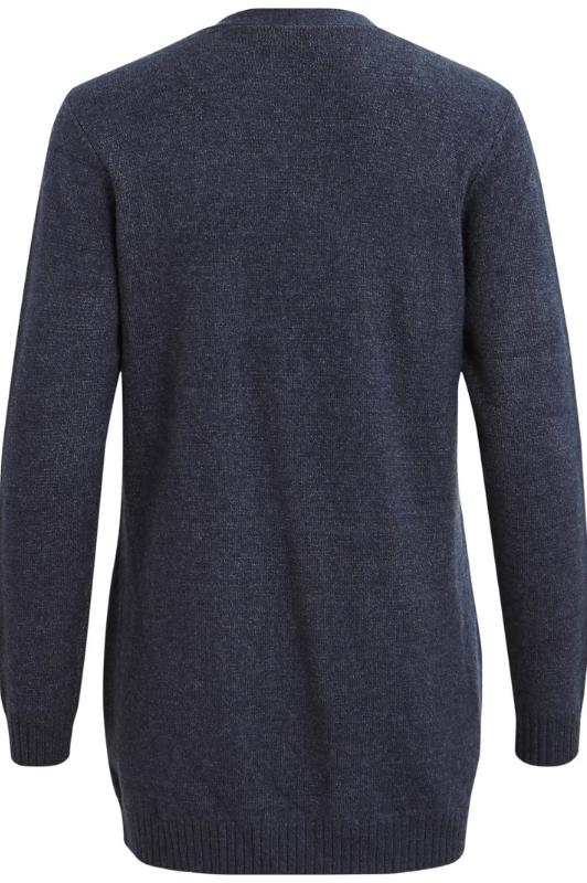 VILA Viril Cardigan kort | Lækker blød strikcardigan i klassisk marineblå | Bestseller