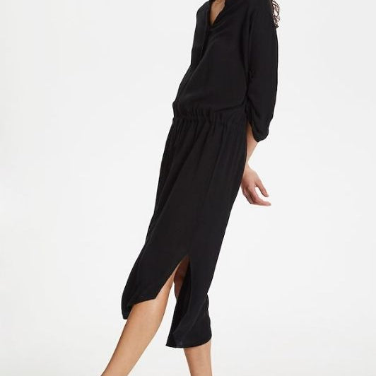 Soaked in Luxury Zaya Dress | Cool basic kjole i sort