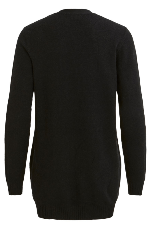 VILA Viril Cardigan kort | Lækker blød strikcardigan i klassisk sort | Bestseller