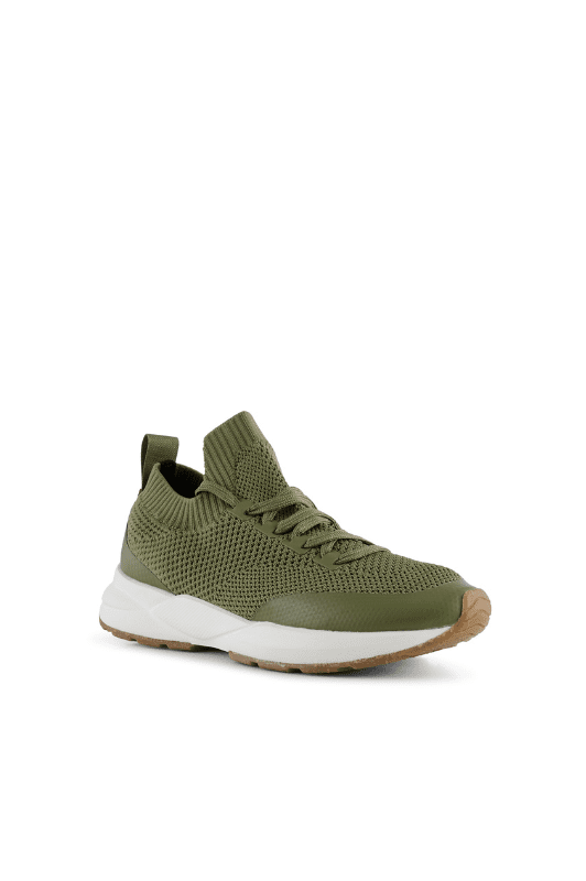 Woden Esther i elastik | Perfekt sneaker til dig med knyster I khaki