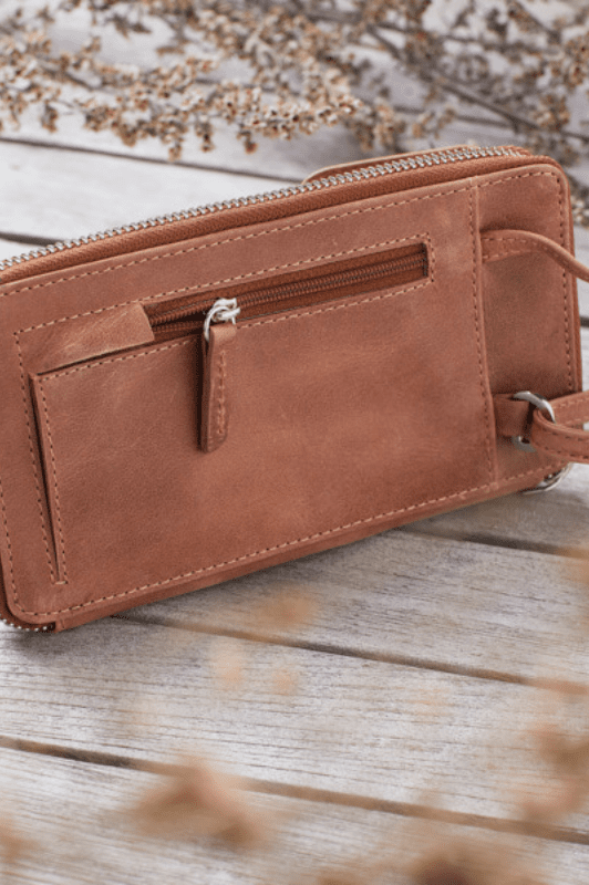 Corium Mobiltaske i ægte skind I vintage-brun