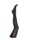 A MOÍ Vilma Stripe | Strømpebuks Vilma stribet brun/sort | Perfekt under kjolen